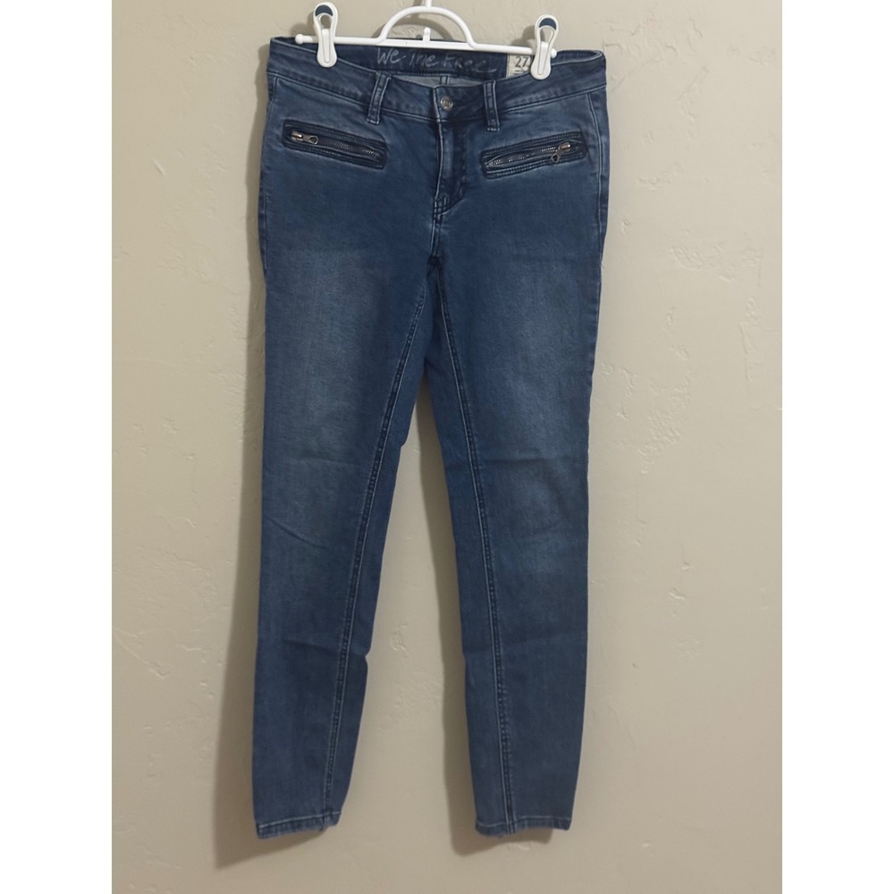 Free People We The Free 27 Zip Moto Skinny Biker Ankle Zip Skinny Jeans